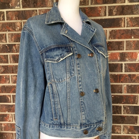 FREE People Denim Distressed Jacket - Picture 8 of 9